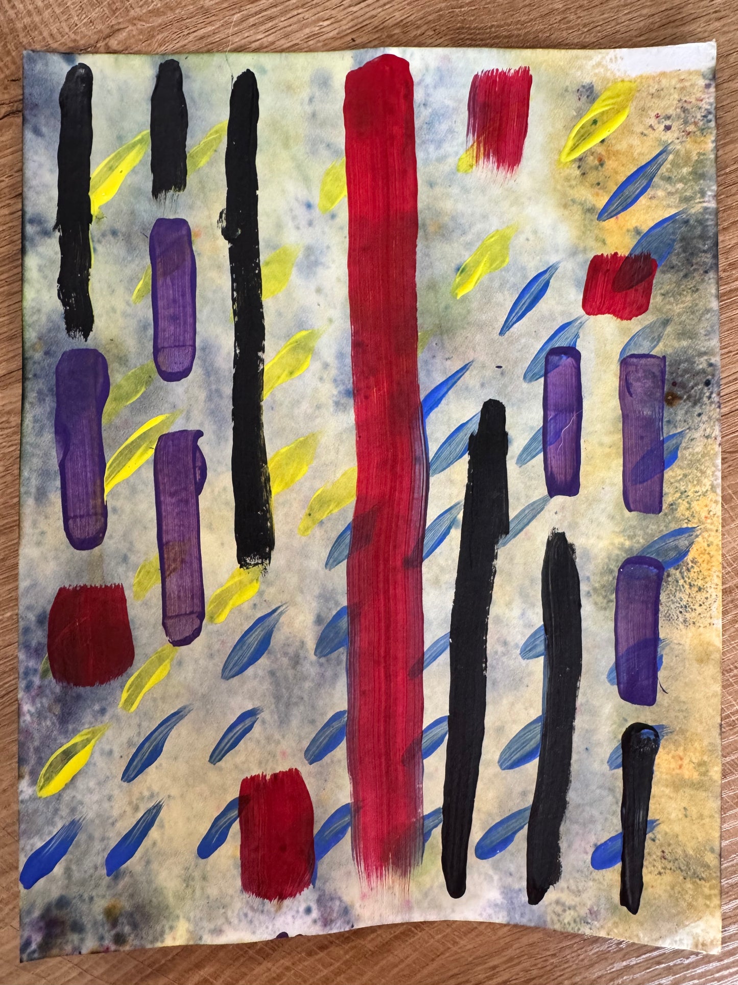 Original Art Work 006 -  Acrylic on Tie Dye Card Stock